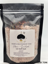 Load image into Gallery viewer, Mineral Salt Bath Soak Hibiscus &amp; Sandalwood / 4 Oz
