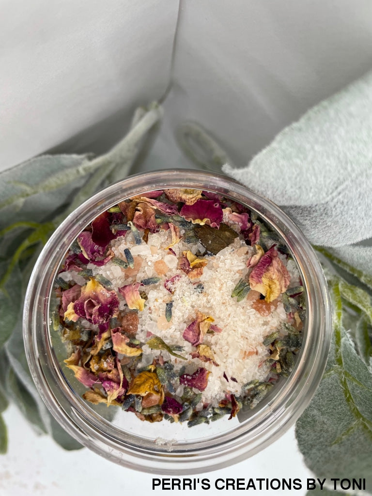 Mineral Salt Bath Soak Lavender Rose / 4 Oz